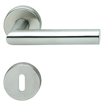 Door handle set, Stainless steel, Hoppe, Amsterdam E1400Z/42KV/42KVS