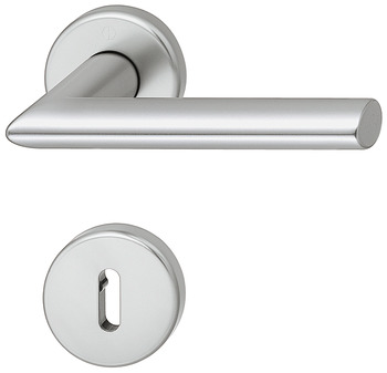 Door handle set, Aluminium, Hoppe, Stockholm 1140/42KV/42KVS