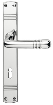Door handle set, brass, Bisschop Art Deco 1870/8067