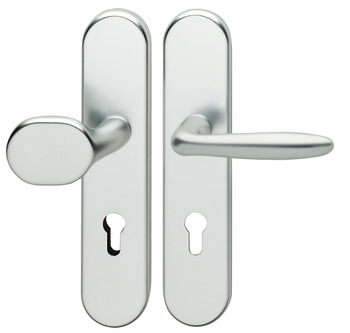 Security door handles, Aluminium, Hoppe, Verona 86G/3331/3310/1510 impact resistance category 1 (protection class 2)