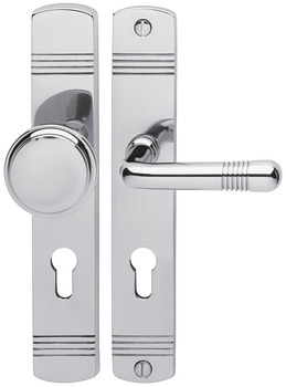 Security door handles, Brass, Bisschop, Art Deco 8610/686R/1870