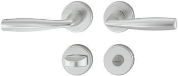 Door handle set, Aluminium, Hoppe, Vitoria 1515/42KV/42KVS