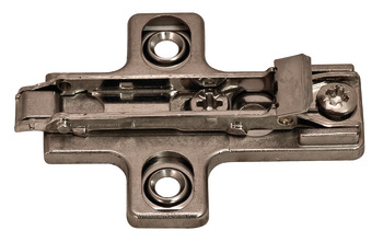 Cruciform mounting plate, Häfele Metalla 510 SM, zinc alloy, with chipboard screws