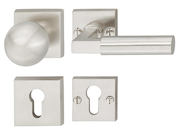 Door handle set, Brass, Bisschop, Bauhaus Weimar 684/444 N/190