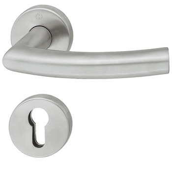 Door handle set, stainless steel, Hoppe, Trondheim E1430F/42/42KVS