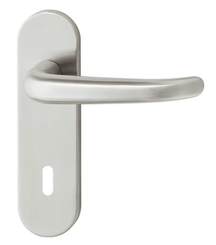 Door handle set, stainless steel, Startec, PDH4104, short backplate