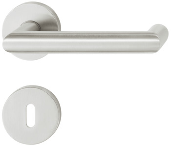 Door handle set, Häfele Startec, model PDH 4106, stainless steel