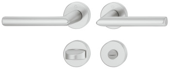 Door handle set, Aluminium, Hoppe, Stockholm 1140/42KV/42KVS