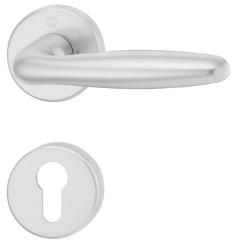 Door handle set, Aluminium, Hoppe, Verona 1510/42KV/42KVS