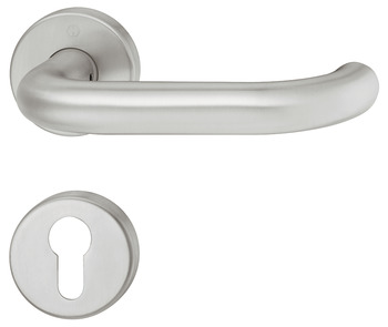 Door handle set, Stainless steel, Hoppe, Paris E138Z/42KV/42KVS