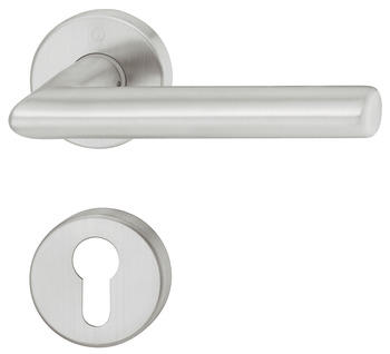 Door handle set, stainless steel, Hoppe, Stockholm E1140Z/42KV/42KVS
