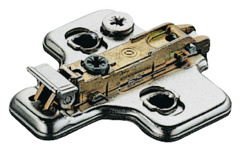 Cruciform mounting plate, Häfele Metalla 510 SM, steel, with chipboard screws
