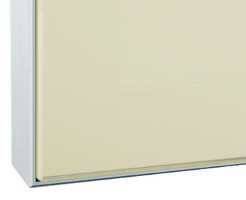 Aluminium glass frame profile, 26 x 14 mm, with reduced frame, glass thickness 4 mm