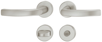 Door handle set, Aluminium, Hoppe, Luxembourg 199/42KV/42KVS