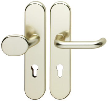 Security door handles, Aluminium, Hoppe, Paris 86G/3331/3310/138L(138) impact resistance category 1 (protection class 2)