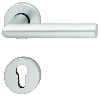 Door handle set, aluminium, Hoppe, Amsterdam 1400F/42/42KVS