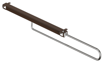 Extending wardrobe rail, For screw fixing beneath shelves or cabinet top panels, load bearing capacity 10 kg