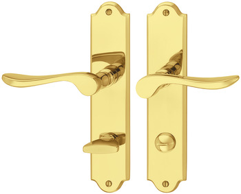 Door handle set, Brass, Bisschop, Flandern 7246/8246