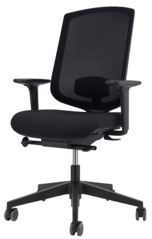 Office chair, O4001, padded seat: Fabric cover, padded backrest: Network