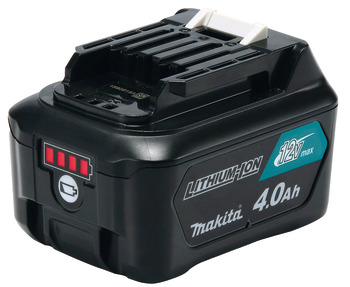 Rechargeable battery pack, Makita BL1041B, for 12 V battery-powered tools and machines
