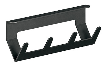 Shelf with hooks, Railing system, aluminium/steel