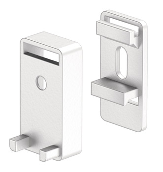 Wall connection, Häfele Versatile for L-mounting and frame construction
