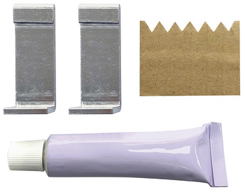 Adhesive set, For attaching the wall profile without screws