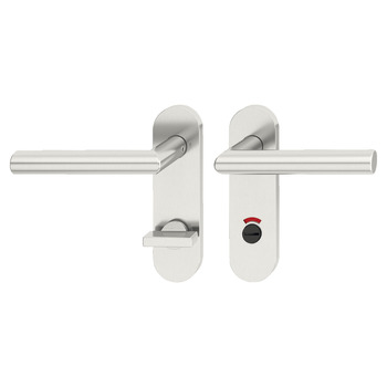 Door handle set, Stainless steel, Startec, PDH5103, short backplate