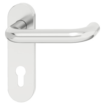 Door handle set, Aluminium, Startec, PDH5202, short backplate