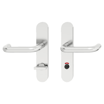 Door handle set, Aluminium, Startec, PDH5202, long backplate