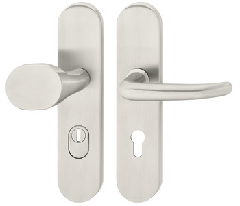 Lever handle set, Stainless steel, Startec, SDH 2104-E impact resistance category 1 (protection class 2)