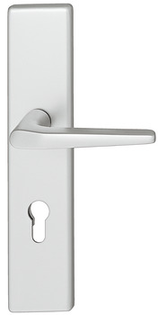 Security door handles, aluminium, A91.12 SB3-LS, long backplate