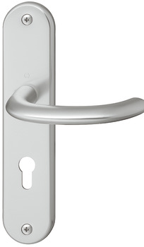 Security door handles, Aluminium, Hoppe, Marseille 76G331/3410/1138 impact resistance category 1 (protection class 2)