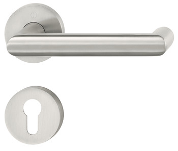 Door handle set, aluminium, Hoppe, Amsterdam 1400F/42/42KVS