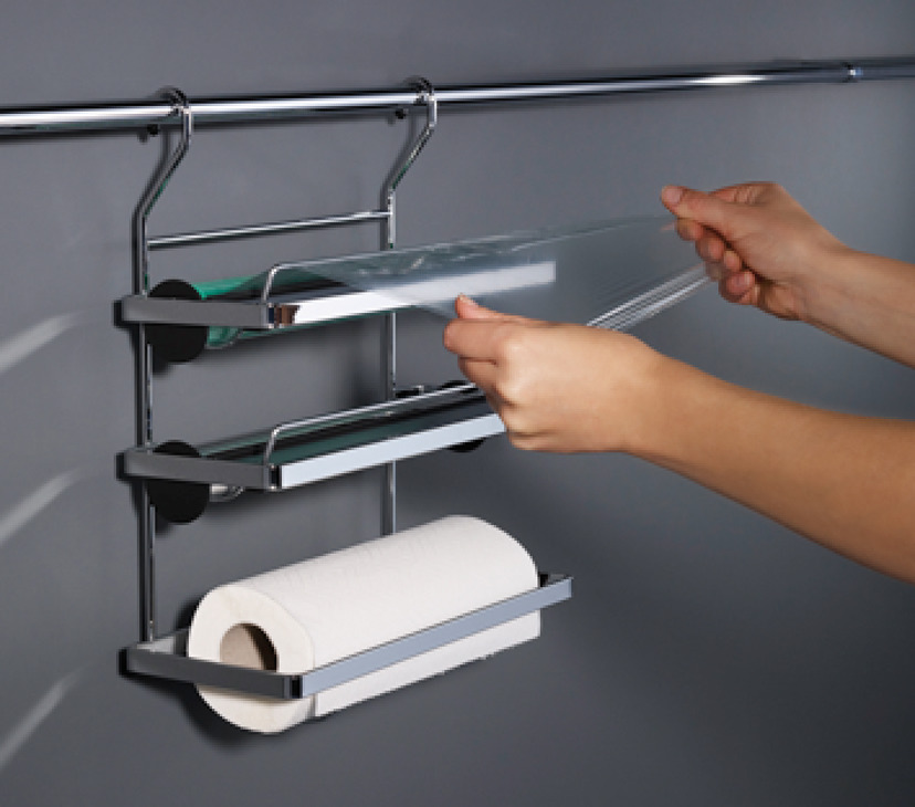 Kitchen roll holder, Steel railing system | online at HÄFELE