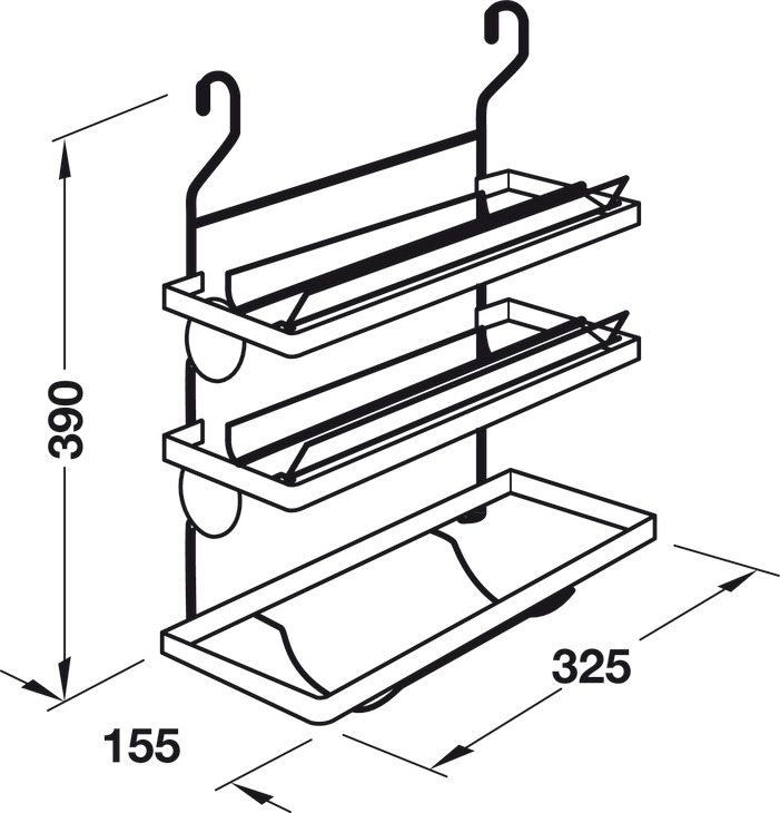 Kitchen roll holder, Steel railing system | online at HÄFELE | Regale