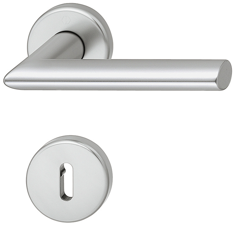 Verleiden barst hand Door handle set, Aluminium, Hoppe, Stockholm 1140/42KV/42KVS | online at  HÄFELE