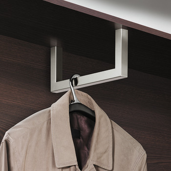 garderobna vješalica, od nehrđajućeg čelika, Montaža ispod police