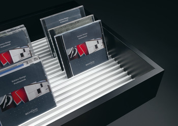 Sustav skladištenja CD-ova/DVD-ova, aluminijski profil eloksiran u srebrenoj boji