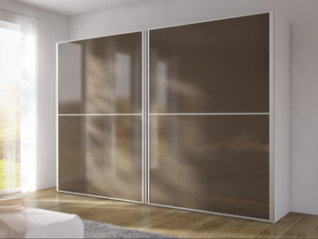 Garnitura za vrata s aluminijskim okvirom, Za Häfele Slido F-Flush51 60A, komplet s aluminijskim okvirom, profil ručke, prečka i montažni materijal