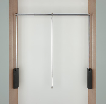 garderobni lift, s ugrađenim prigušivanjem, za svijetlu širinu korpusa od 560-950 mm