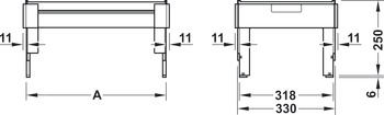 Ovjesni okvir za umetanje, za široku ladicu i stranicu ladice Matrix Box P, za Variant-S