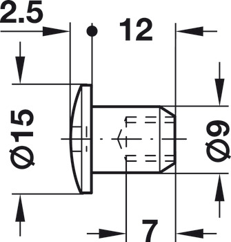 čahurasta matica, S Panhead vijkom, S unutarnjim navojem M6, sa šestobridni rupom SW4