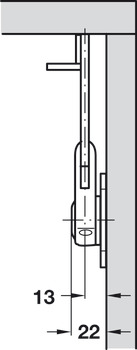 Podupirač otklopnih vrata / držač otklopnih vrata, sa zglobom, za otklopna vrata od drva, podesivo kočno djelovanje