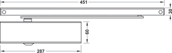 gornji zatvarač vrata, Geze TS 5000 L ECline, standardna montaža suprotne strane šarnira, EN 3-5
