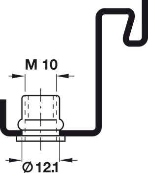 slijepa zakivna matica, Simonswerk M10, za šarnire objektnih vrata