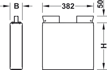Držač računala, za postolja stola Häfele Officys TE651, TH321, TF221, TF241
