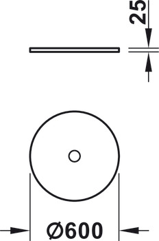 Stropni i zidni apsorber, Rossoacoustic, Disc'n Dots, model R 600