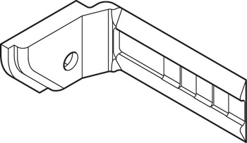 element za pozicioniranje srednjeg vratnog krila, za uvrtanje u gornju vodilicu