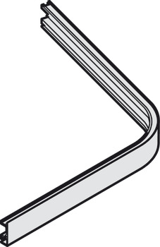 jednostavna klizna tračnica, Izvana, Luk 75º, duljina kraka: 580 mm